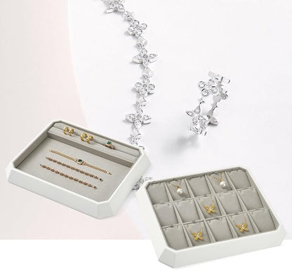 Premium PU Leather Stackable Jewelry Ring Display Tray Ring Earring Display - Image 3