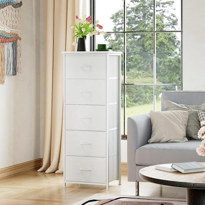 Somdot Tall Dresser for Bedroom, 5 Drawer Storage Cabinet, Steel Frame - Image 4
