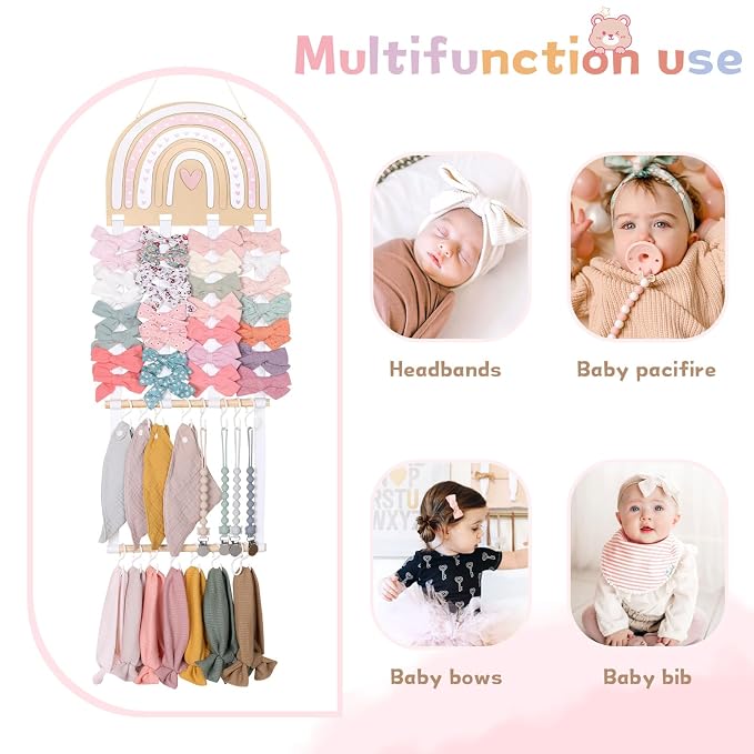 POVETIRE Headband Holder Bow Holder - Image 6