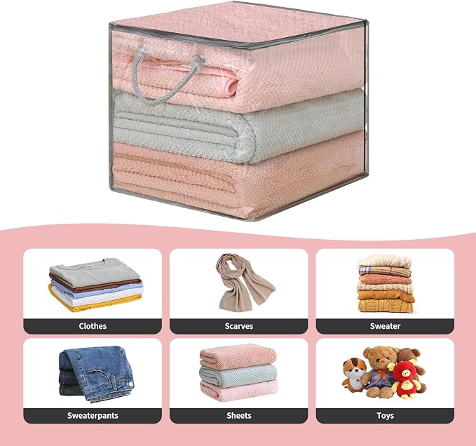 10 PCS Clear Zippered Storage Bags - Image 4