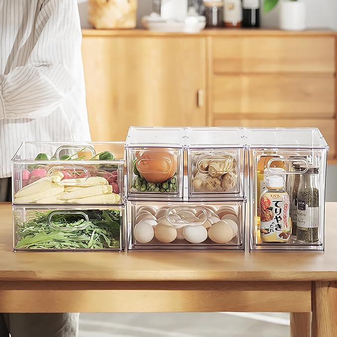 Taiuloo Clear Stackable Storage Drawers - Image 7