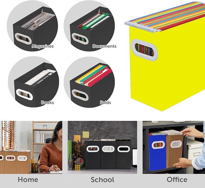 Hanging File Organizer, Cardboard File Folder Organizer - Image 3