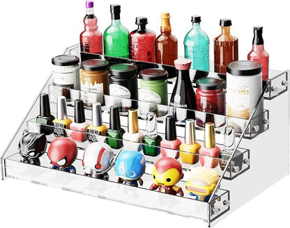 Acrylic 4-Tier Display Stand, Storage Rack, Card Display Stand, by HUITAI