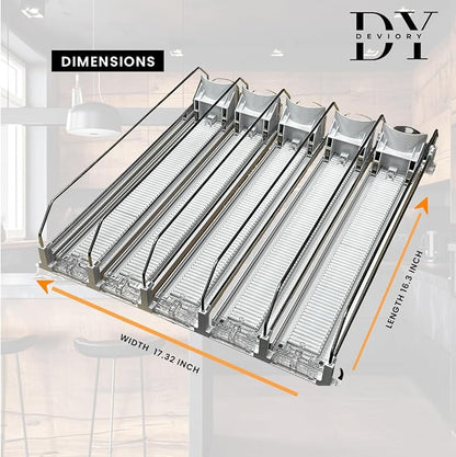 Soda Can Organizer with Automatic Can Pusher | Refrigerator Drink Organizer | - Image 7