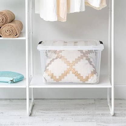 IRIS USA 40 Qt Stackable Plastic Storage Bins - Image 5