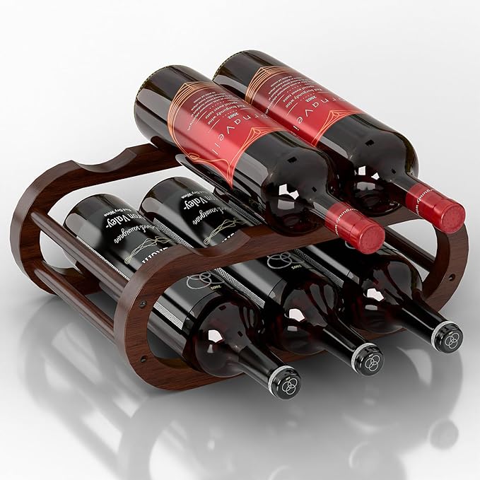 PEKER Wine Rack – Small Countertop Wine Rack & Wine Bottle Holder by Unknown