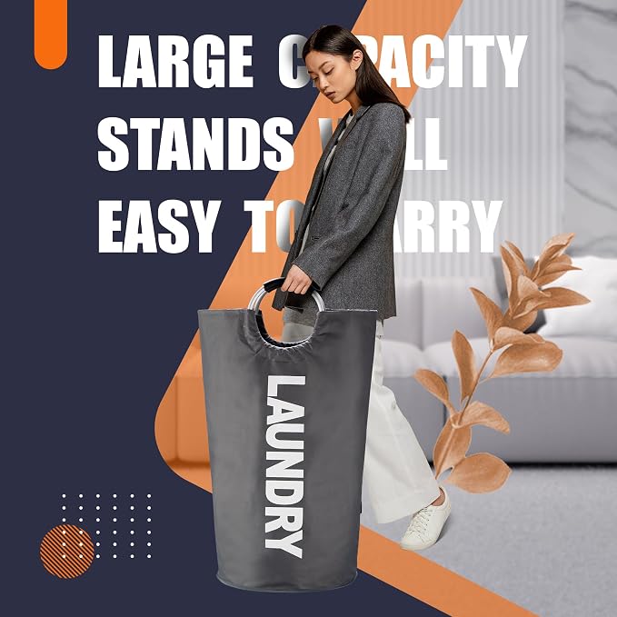 Caroeas 100L Laundry Basket, Large Laundry Hamper, Laundry Bag - Image 2