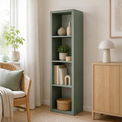 4-Cube Tall Cubicle Bookshelf, Cube Bookcase by Furevol