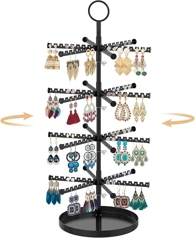 MODOWEY Rotating Earring Holder Organizer Tree Adjustable Display by MODOWEY
