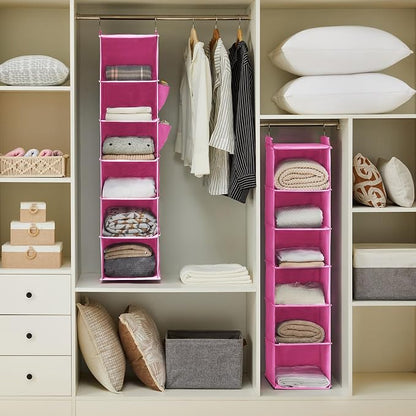YOUDENOVA Hanging Closet Organizer and Storage, 6-Shelf Closet Hanging Storage - Image 2