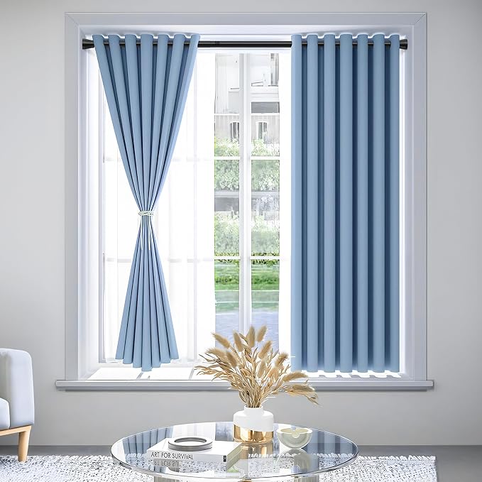 AIZESI Black Spring Tension Curtain Rods 28 to 48 Inch, Adjustable Curtain Rods - Image 3