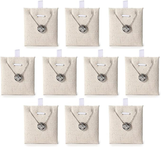 Oirlv 10 PCS Jewelry Display Cards Linen Earring Necklace Card by Oirlv