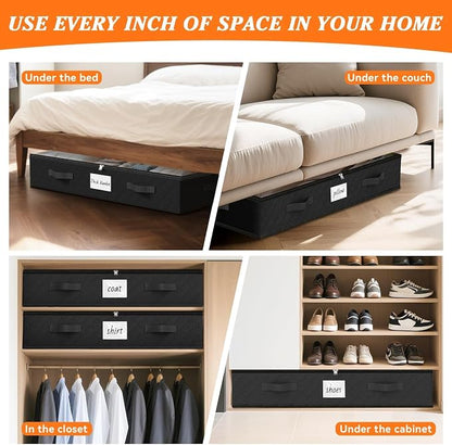SpaceWhisper 90L Under Bed Storage Containers, Foldable Closet Organizers and - Image 7