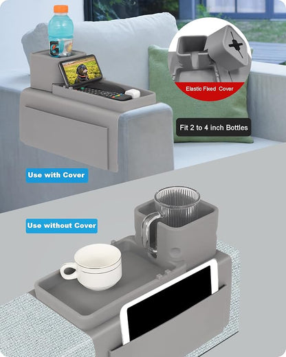 Silicone Couch Cup Holder, VIENFUT Anti-Spill and Anti-Slip Sofa Armrest Tray - Image 6