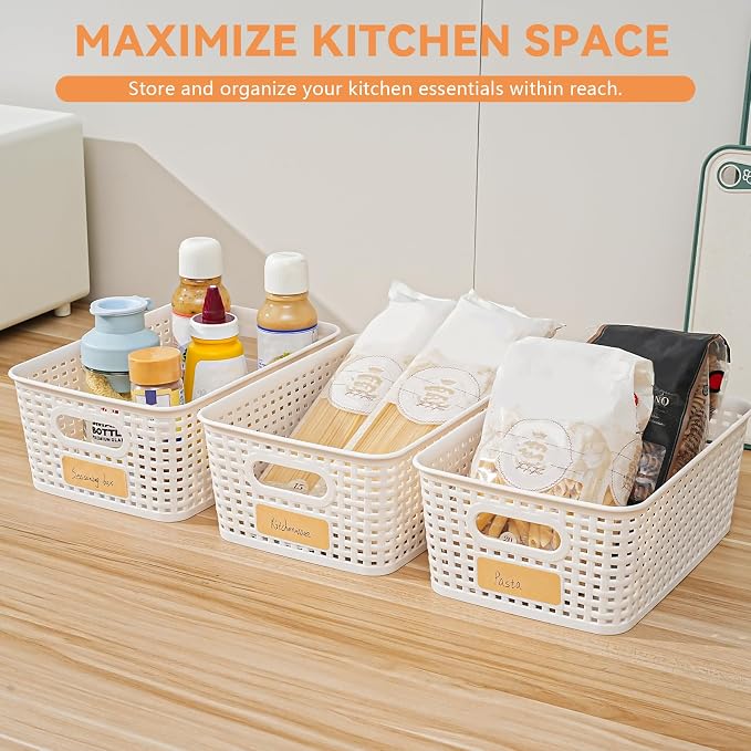 12 Pack Plastic Storage Baskets - Image 6