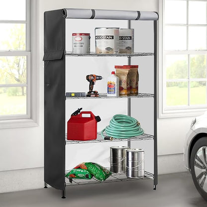 Storage Shelf Cover, Outdoor Heavy Duty 600D 60''W x 24''D x 72''H Dustproof - Image 9