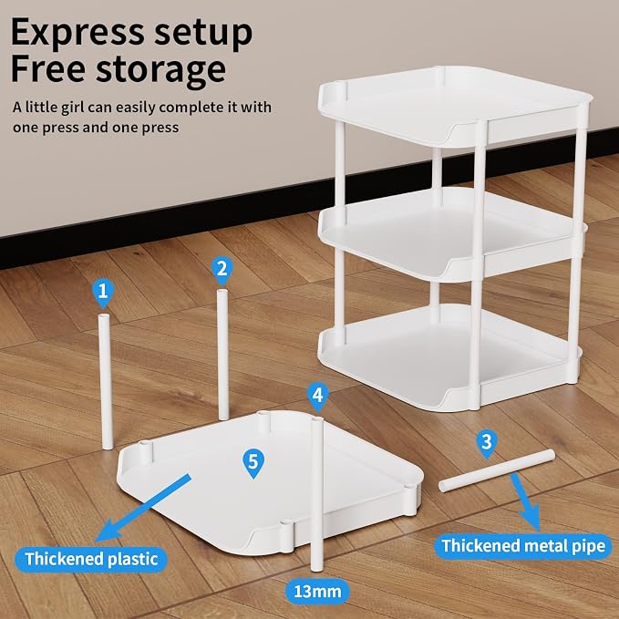 6 Tier Narrow Shoe Storage Rack, Compact Single Shoerack Stand - Image 4