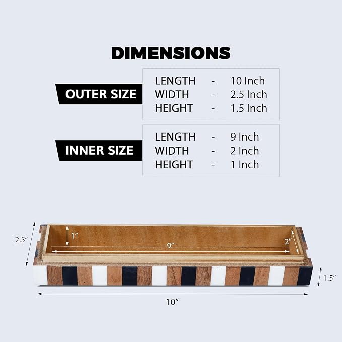 Handicrafts Home Slim Decorative Storage Box - Image 2