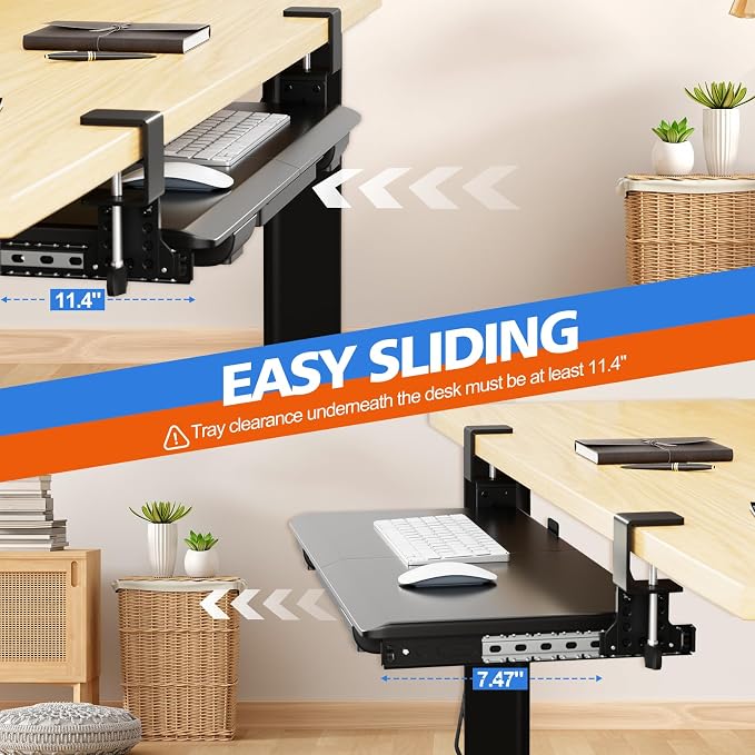 Large Height Adjustable Keyboard Tray - Image 7
