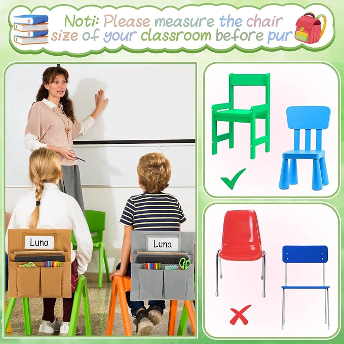 gisgfim 24 Pcs Small Chair Pockets - Image 6
