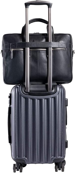 KomalC 16 Inch Leather briefcases Laptop Messenger Bags - Image 4