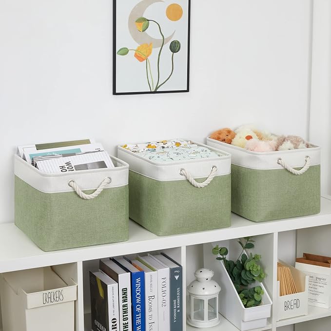 Bidtakay Large Fabric Baskets for Organizing Closet Organizers and Storage - Image 4