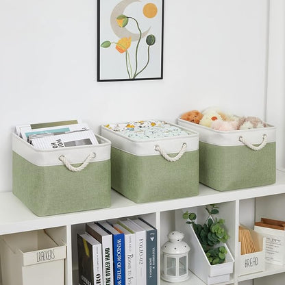 Bidtakay Large Fabric Baskets for Organizing Closet Organizers and Storage - Image 4