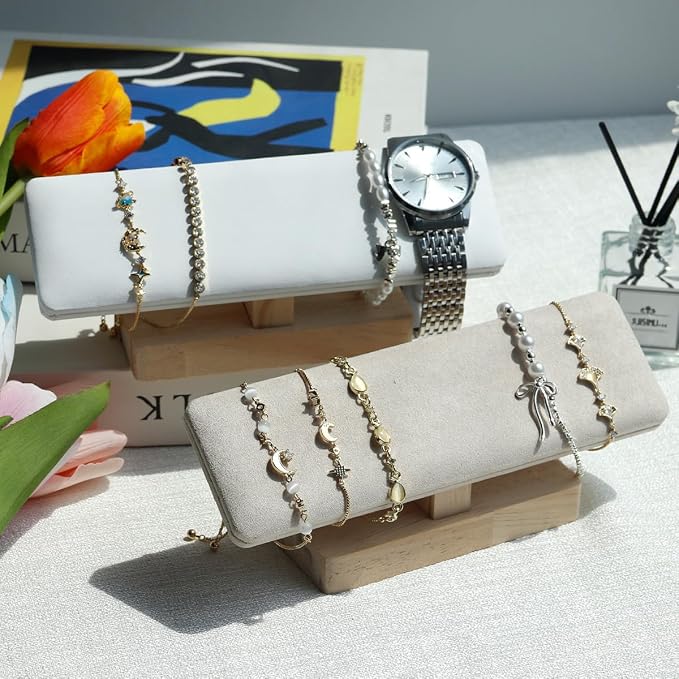 Wooden Watches Display Stands Base Watch Necklace Bracelet Organizer Rack - Image 8