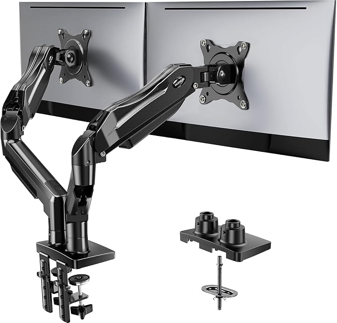 HUANUO Dual Monitor Stand, Fully Adjustable Monitor Desk Mount by HUANUO