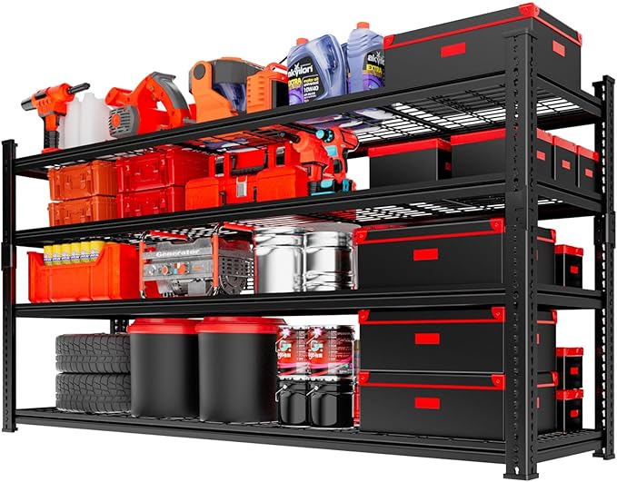 Storage Shelves, Garage Shelving Heavy Duty 2640LBS Capacity, 4 Tier Utility by Unknown