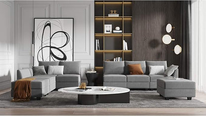 HONBAY Square Ottoman Module for Modular Sofa Couch, Square Ottoman - Image 7
