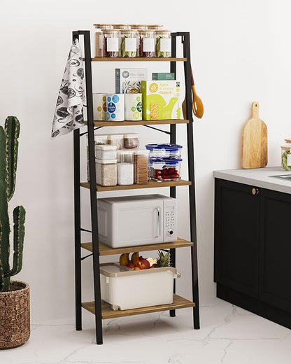 Hzuaneri Ladder Shelf, Freestanding Corner Storage Shelf | Bookcase - Image 6