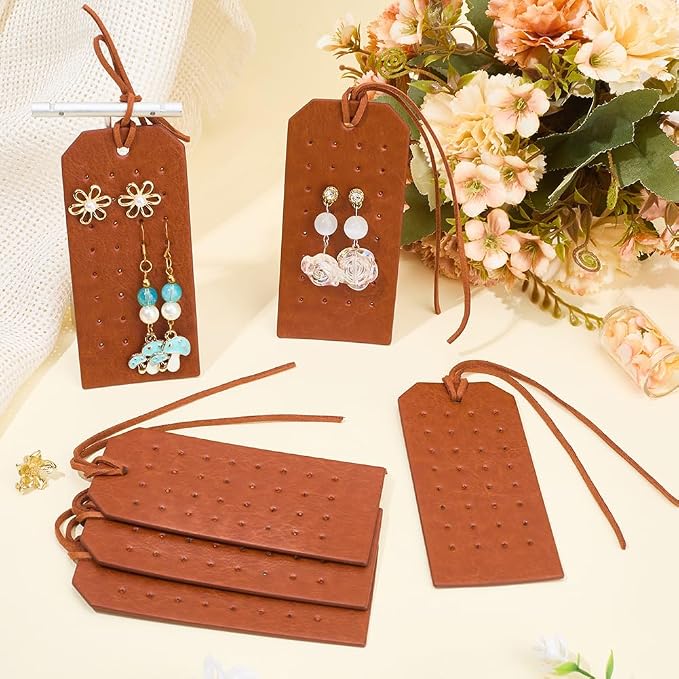 6Pcs 32 Holes PU Leather Pierced Earring Organizer - Image 4