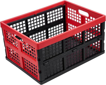 3-Pack Plastic Collapsible Storage Crates-30L, Foldable Plastic Crates - Image 2