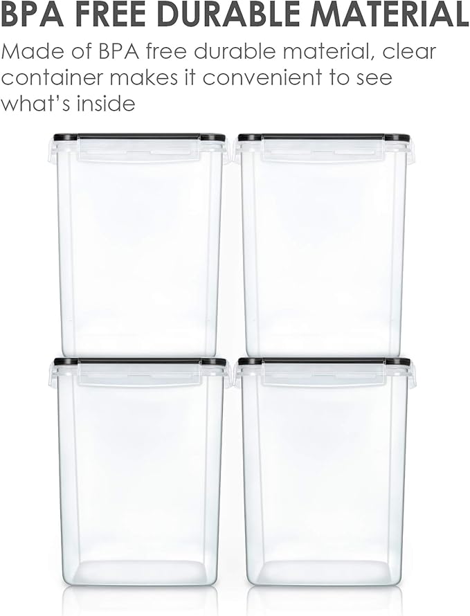 Vtopmart 4 PCS Large Food Storage Containers 5.2L / 175oz, 4 Pieces BPA Free - Image 3