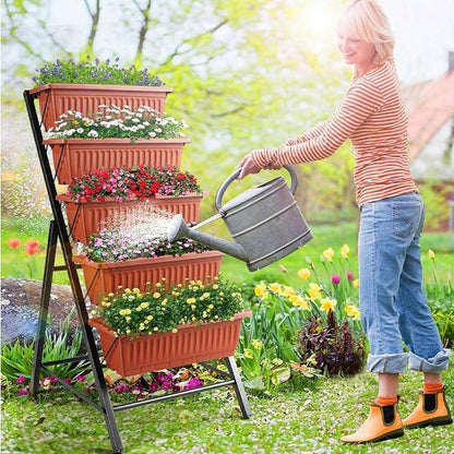 SEJOV 2 Pack Vertical Raised Garden Bed, 5 Tiers Elevated Planter Box - Image 4