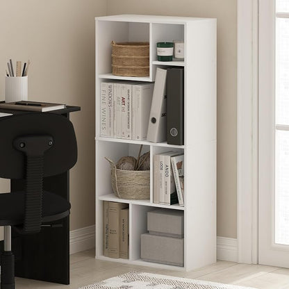 Furinno DALY Book Shelf, 7-Cube Bookshelf, Cube Storage Organizer Bookcase - Image 2
