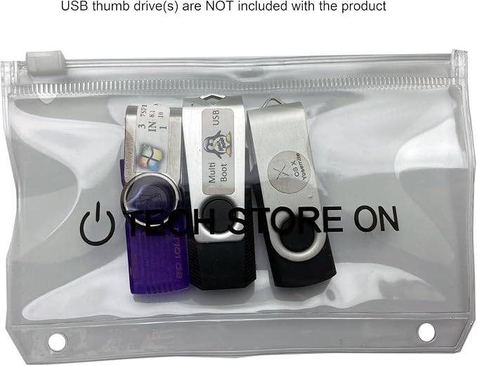 Waterproof USB Flash Drive Binder Pouches, 10 Pack, 3-Ring Zip Holders | Clear - Image 5