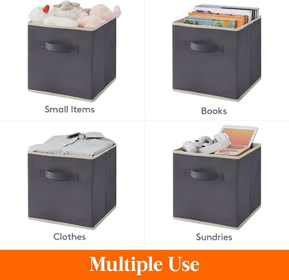 Lifewit Storage Cubes, 13 Inch Organizer Bins, 36L Gray, 6 Packs | Foldable - Image 6