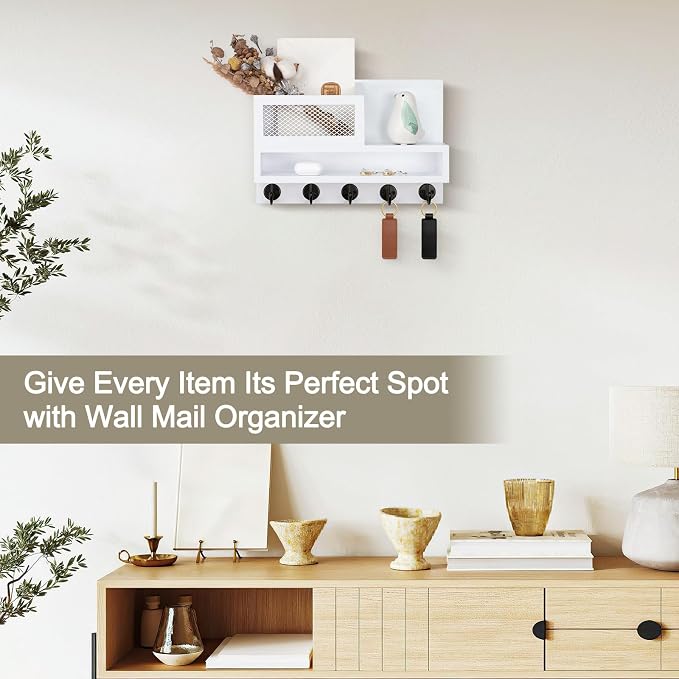 Key Holder for Wall, Mail Organizer Wall Mount - Image 5