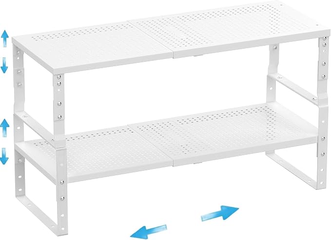Expandable, Adjustable & Stackable Spice Rack, Cabinet Kitchen Countertop Shelf by Goodqualityproducts