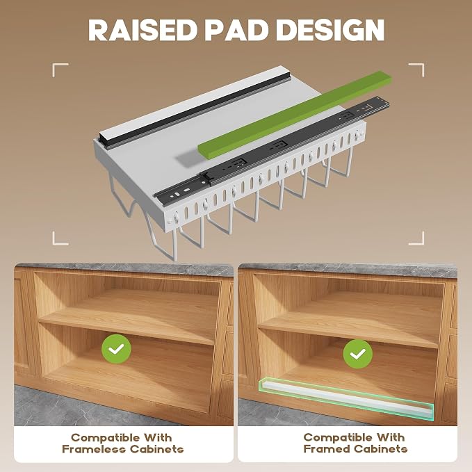 Pull Out Pots and Pans Organizer Under Cabinet, Sliding Lid Holder and Pan Rack - Image 3