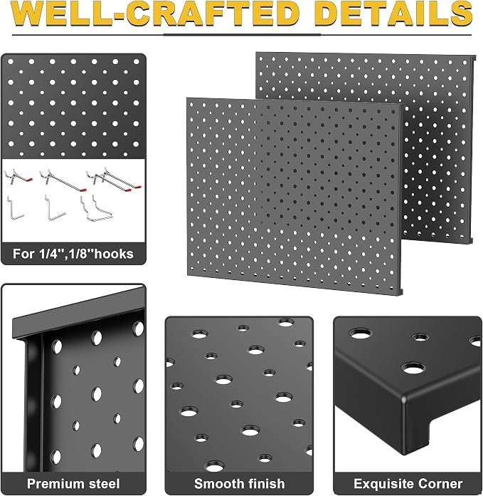 Ultrawall Metal Pegboard Panels, Pegboard Wall Organizer, Garage Tool Storage - Image 3