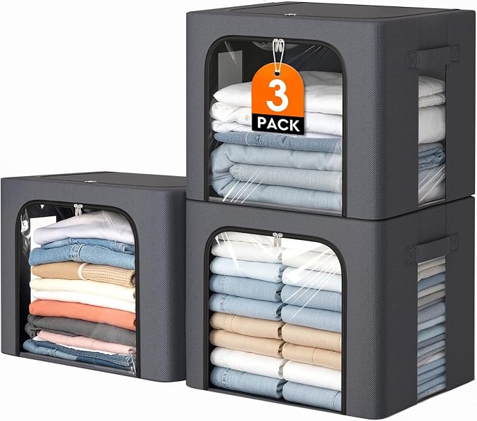 3 Pack Clothes Storage Bins by EpicTotes