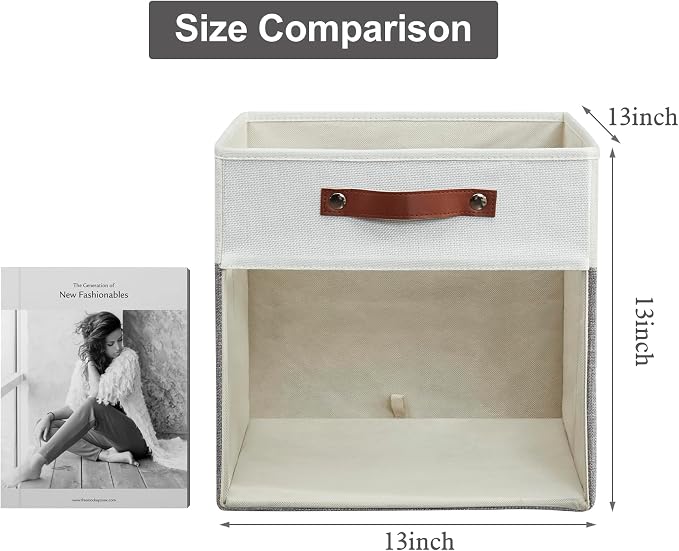 Bagnizer Storage Cubes, 4 Pack Linen Foldable Storage Bins - Image 2