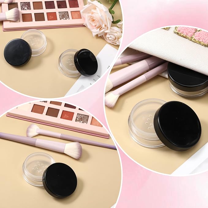 2 PCS 10ml/0.34oz Plastic Empty Travel Small Loose Powder Compact - Image 7
