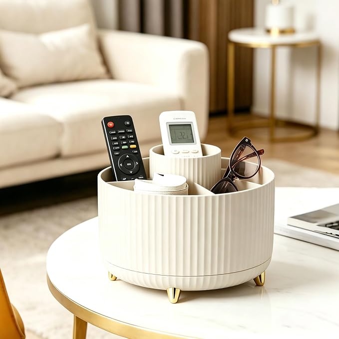 360°Rotating Makeup Brush Holder Organizer, Spinning Skincare Storage Carousel - Image 7