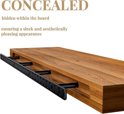 1 Pack Large Shelf Brackets Long Floating Shelf Bracket Invisible Floating - Image 7