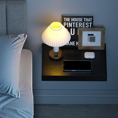 TEAMIX Wall Mounted Folding Bedside Shelf, 16.5''x12'' Space Saving Bed Side - Image 2