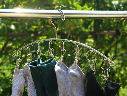 DurReus Reusable Stainless steel Drying Rack Laundry Drip Hanger 8 Clips Closet - Image 8